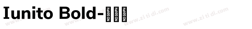 Iunito Bold字体转换